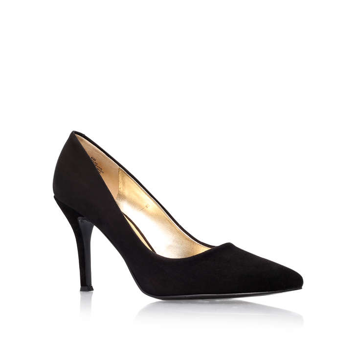 Flax Black Mid Heel Courts Shoes By Nine West | Kurt Geiger
