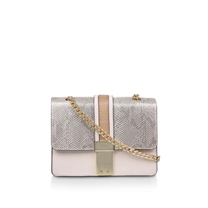 beige snake print bag