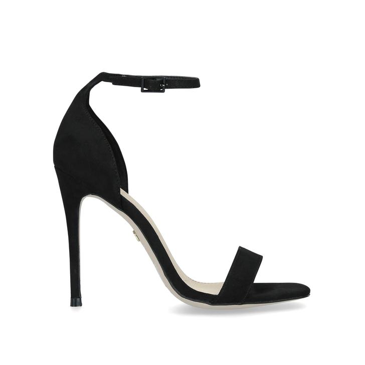 black stiletto strappy heels
