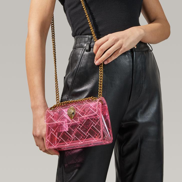 Transparent Mini Ken Transparent Pink Mini Shoulder Bag By Kurt Geiger ...