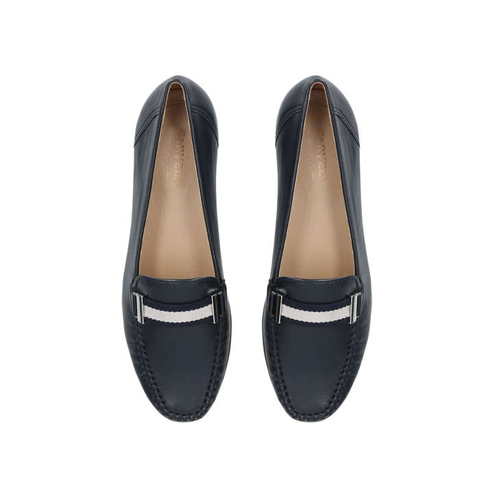 Charlie Navy Leather Loafers By Carvela 
