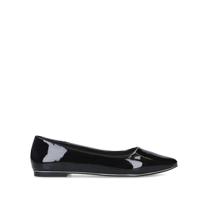 Mickey Black Patent Ballerina Shoes By 