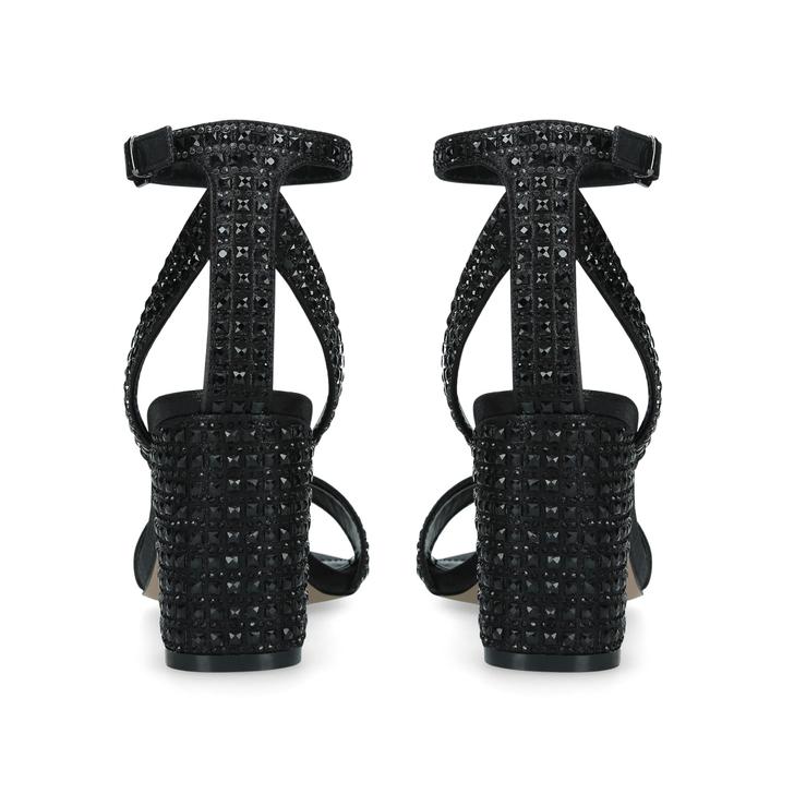 Kianni Black Embellished Block Heel 