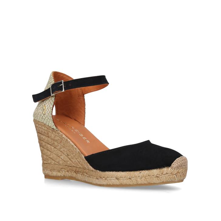 kurt geiger gold wedges