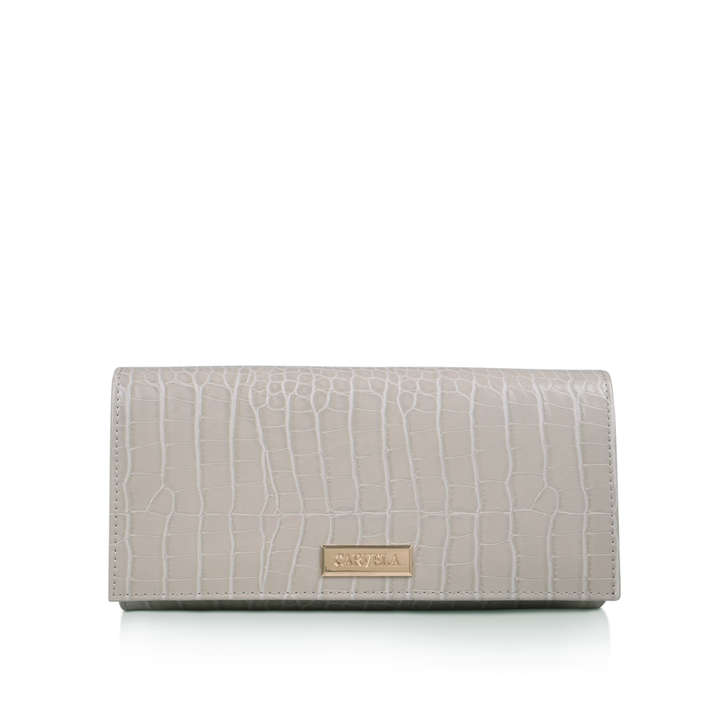 taupe clutch bag