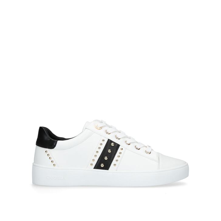 JARGON White Stud Trainers by CARVELA 