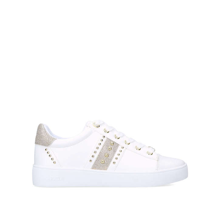 Jargon White Stud Trainers By Carvela 