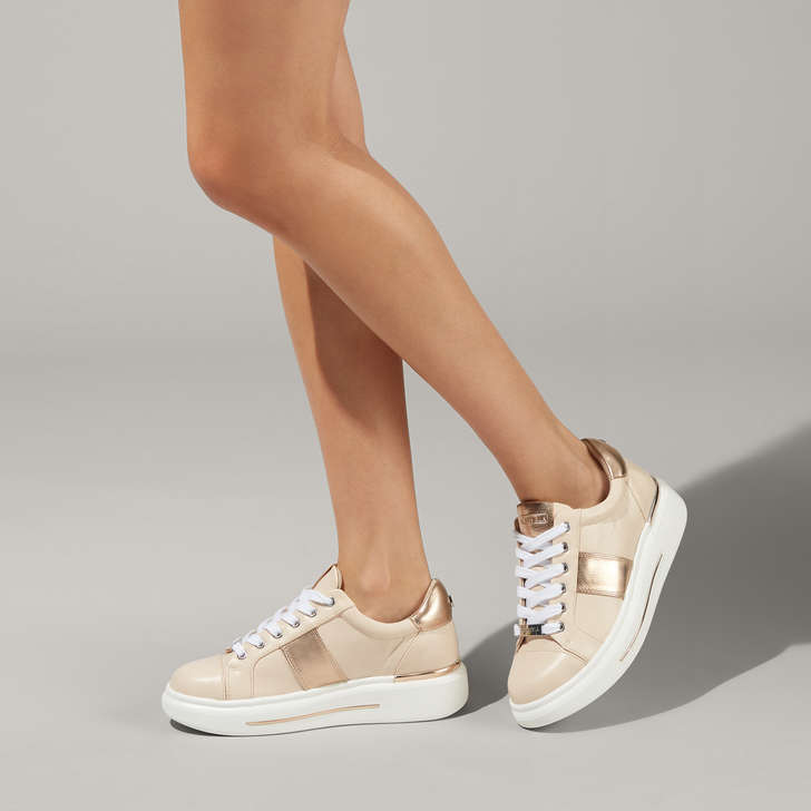 Jubilate Nude Lace Up Chunky Trainers 