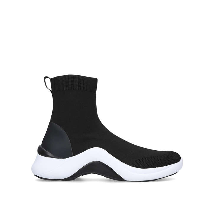 Garevia Black Slip On Sock Trainers By 