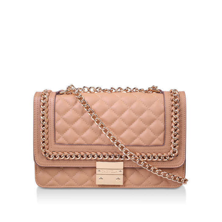 carvela bailey quilted chain shoulder bag