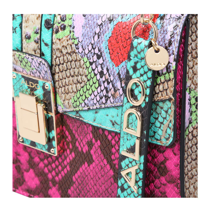 Bisegna Multi-coloured Snake Print Cross Body Bag By Aldo | Kurt Geiger