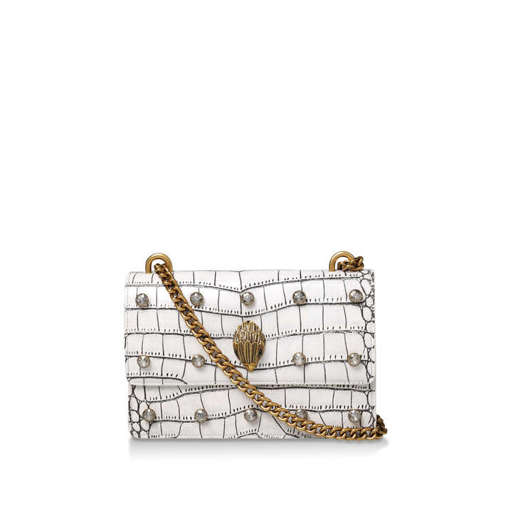 white croc cross body bag