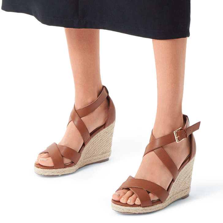 wide fit tan wedges