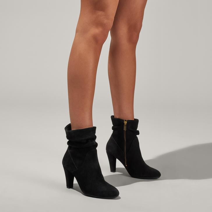 Rita Black Suede Ankle Boots By Carvela 