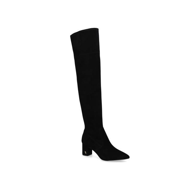 Black Block Heel Over The Knee Boots 