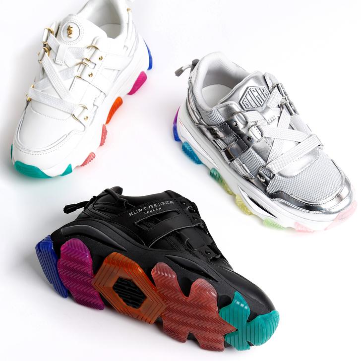 kurt geiger red trainers