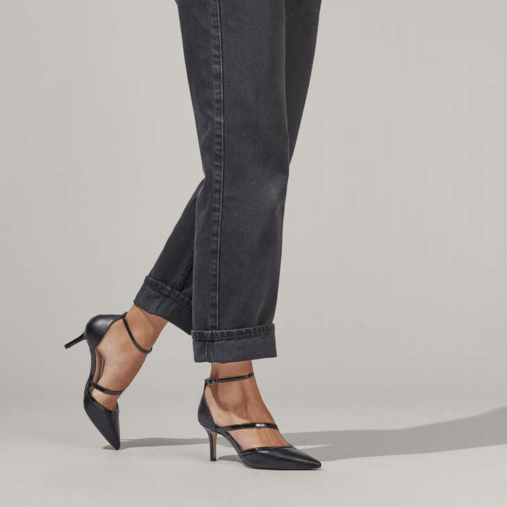 carvela black strappy heels