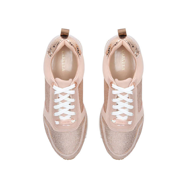 carvela trainers rose gold cheap online