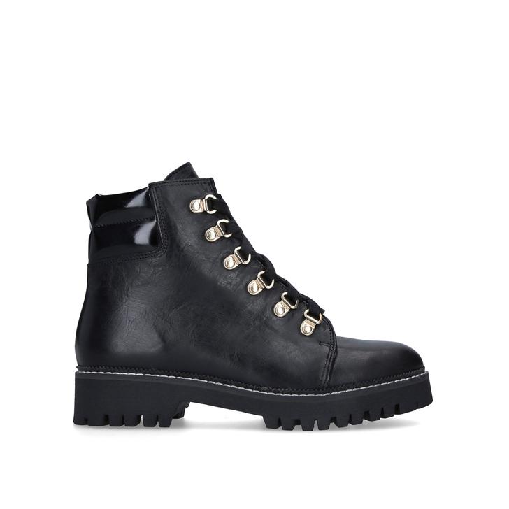 STOLEN Black Lace Up Hiker Boots by 