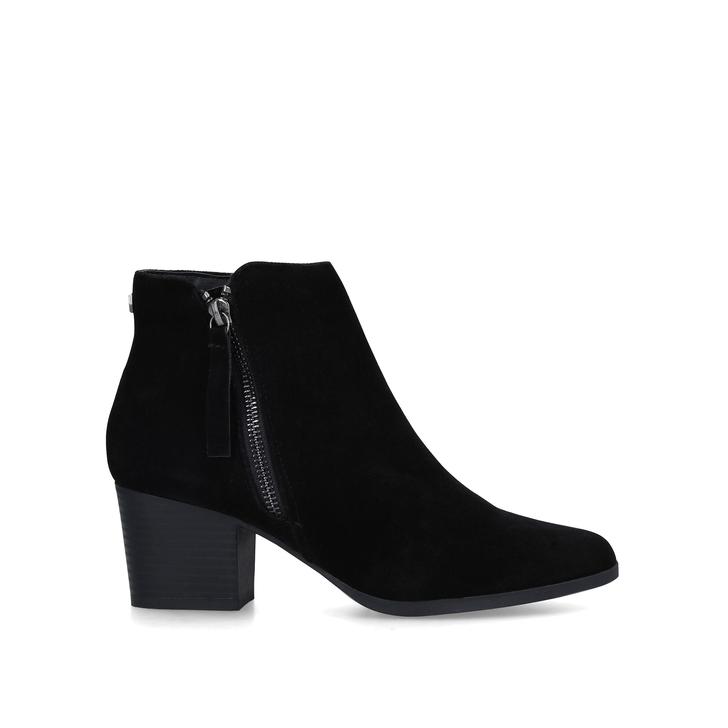 TESSA Black Block Heel Ankle Boots by 