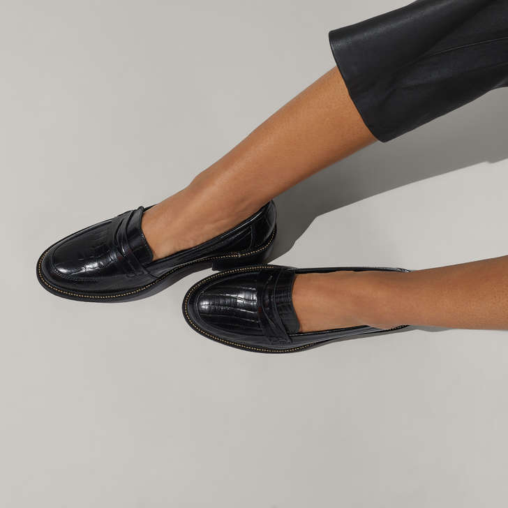 carvela black loafers