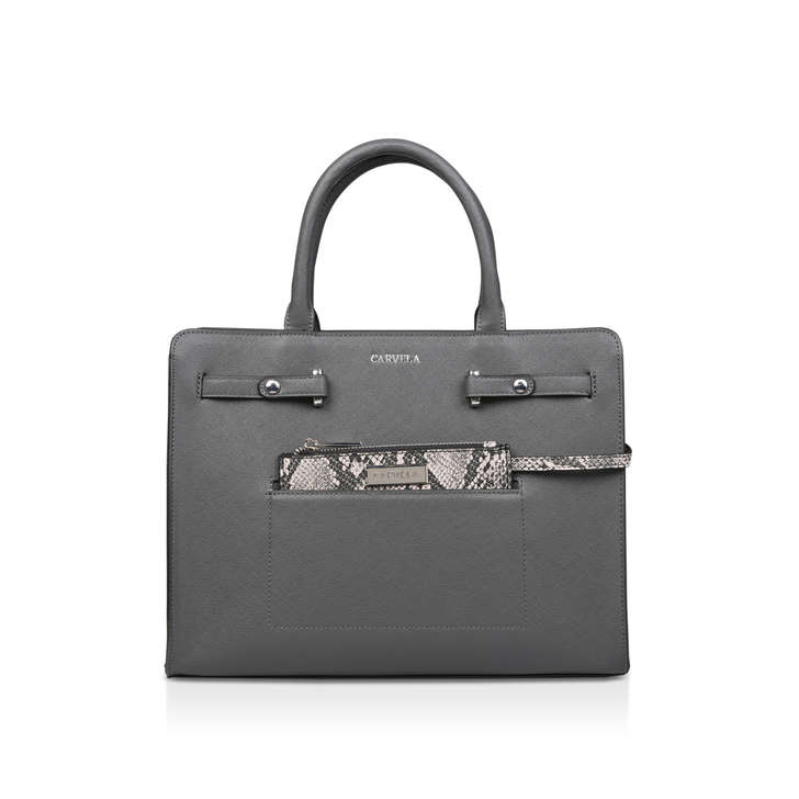 grey carvela purse