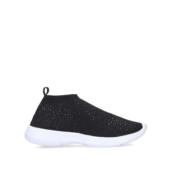 CAMBRIE Black Embellished Sock Trainers 