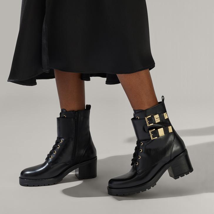 carvela scant buckle ankle boots black