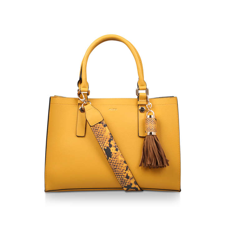 Zenawien Mustard Yellow Tote Bag With 