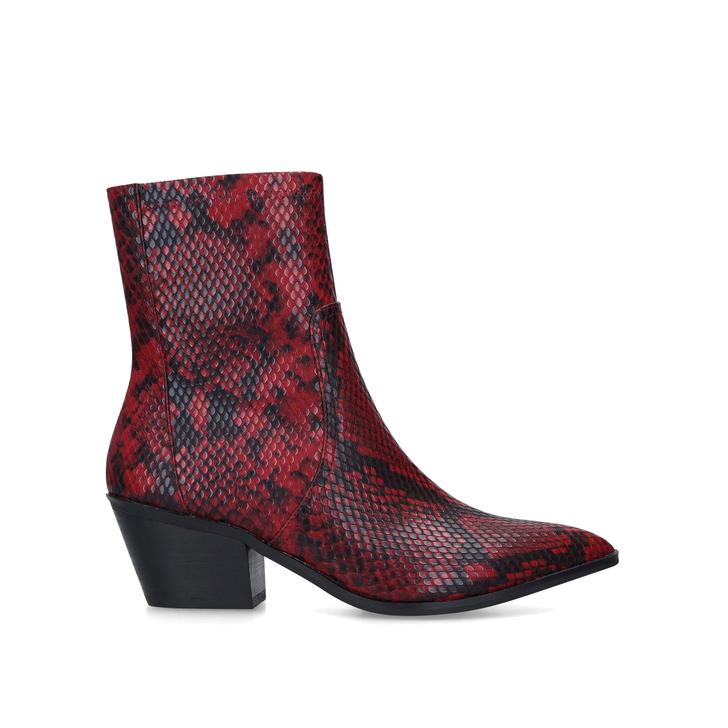 kurt geiger red ankle boots