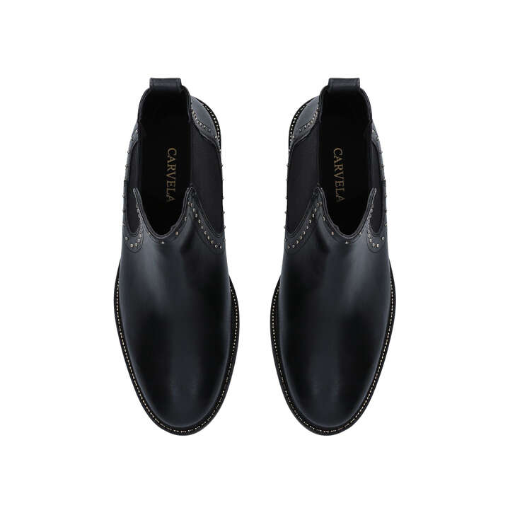 gigi black studded chelsea boots