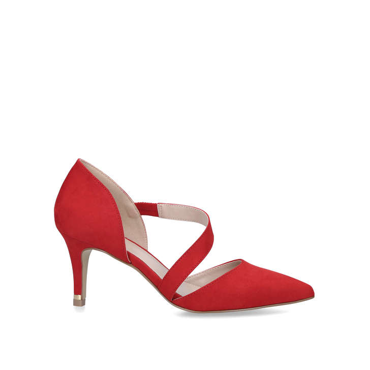 KYTO Red Suedette Court Heels by 