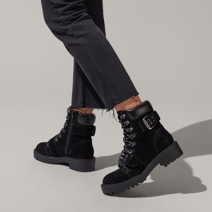 System Black Chunky Hiker Boots By 