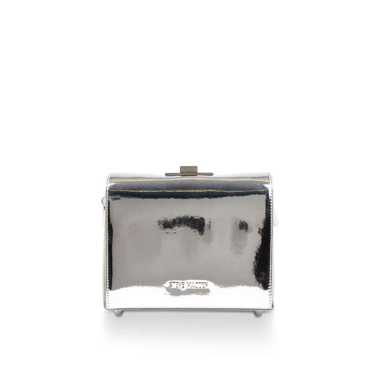 steve madden silver clutch