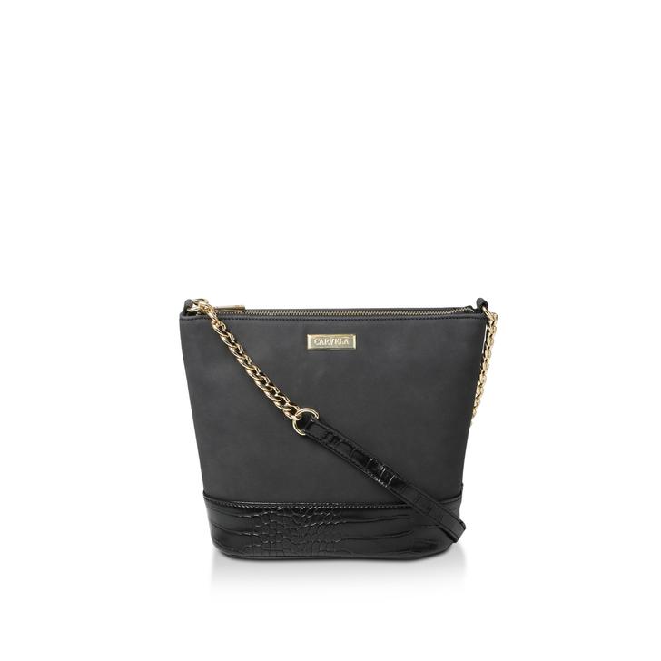 carvela black chain bag