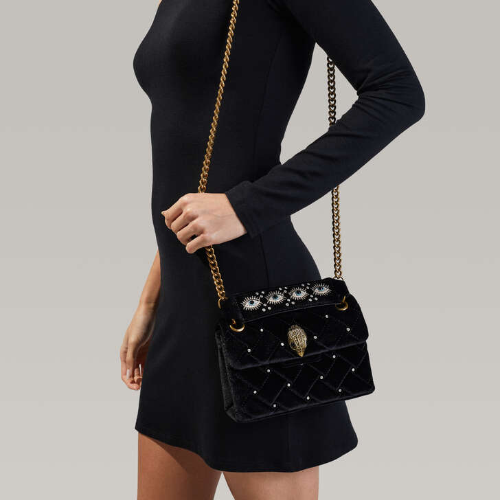 rainbow shop mini kensington velvet bag