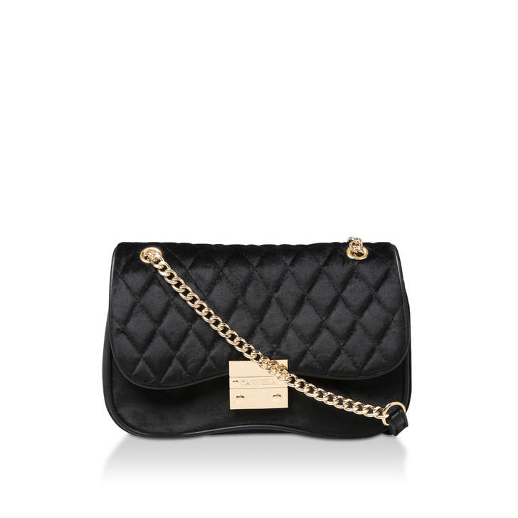 black quilted bag