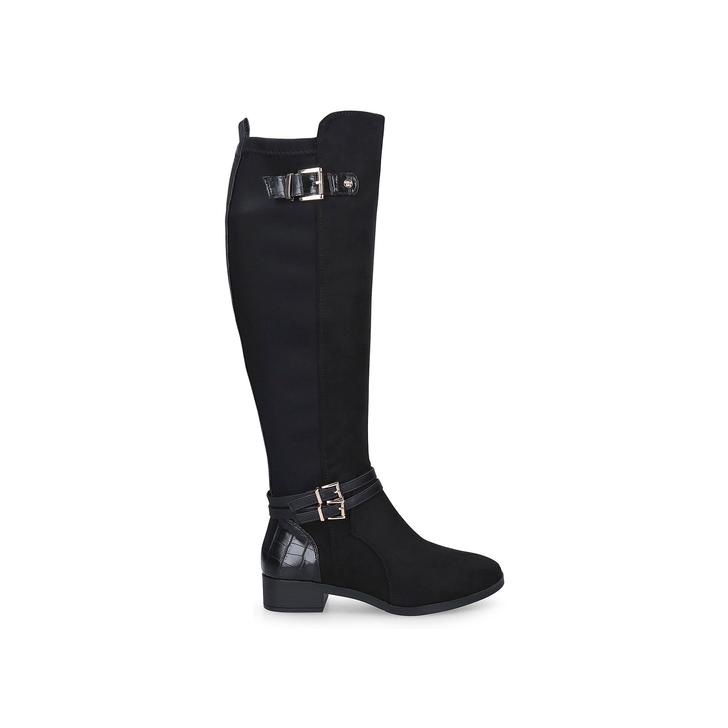 HESTON Black Knee High Boots by MISS KG 