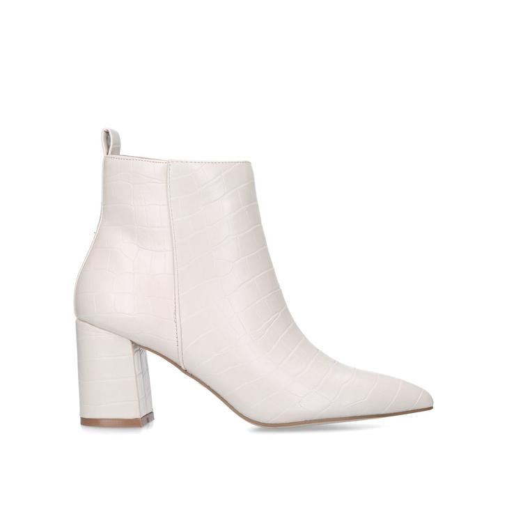 cream block heel boots