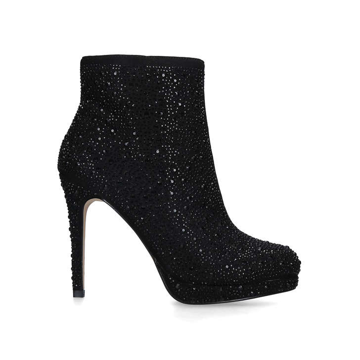 kurt geiger black studded ankle boots