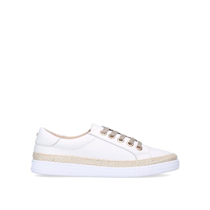 CHIPPER White Lace Up Trainers by 