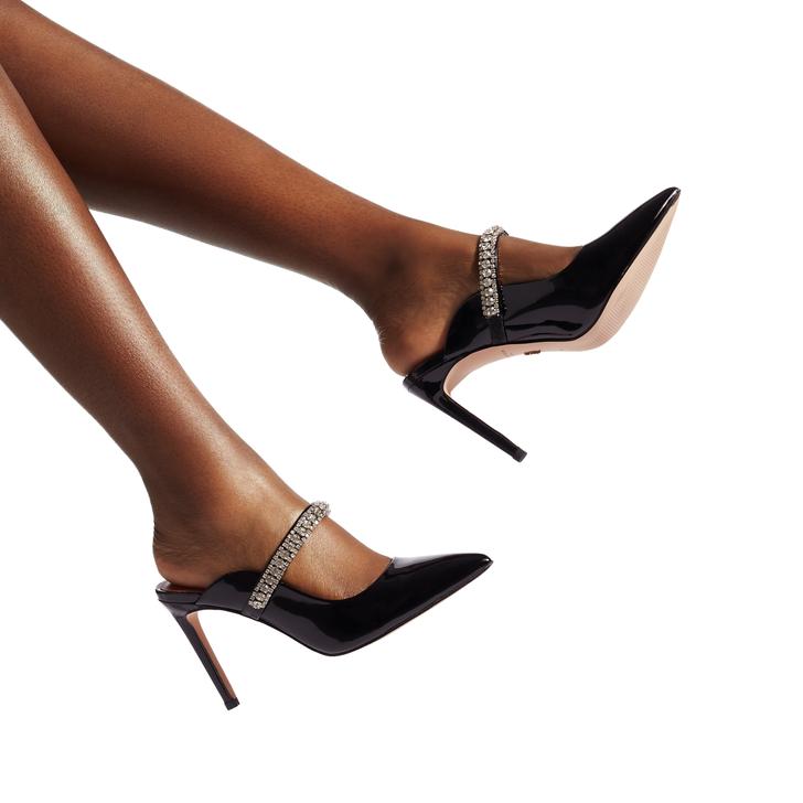Duke Black Embellished Stiletto Heel 