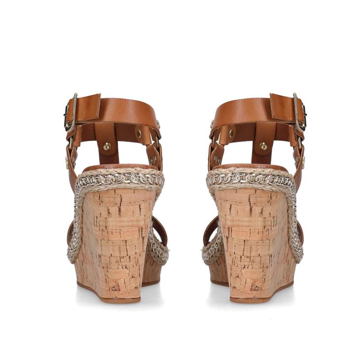 carvela tan wedge sandals