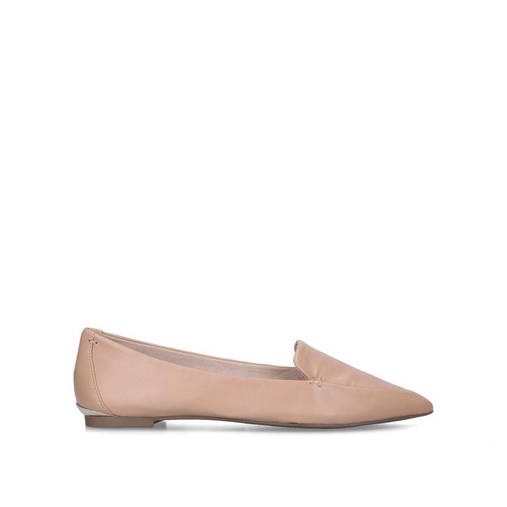 beige pointed toe flats