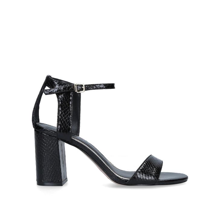 carvela black strappy heels