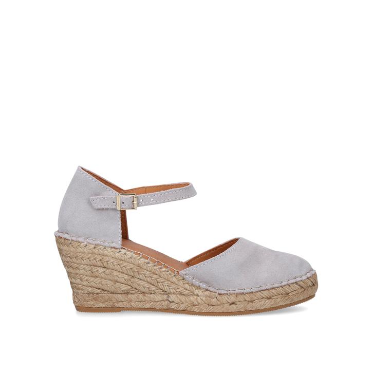 SIMPLE Grey Wedge Heel Sandals by 
