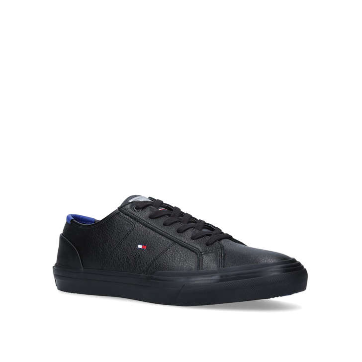 tommy hilfiger iconic leather trainers black