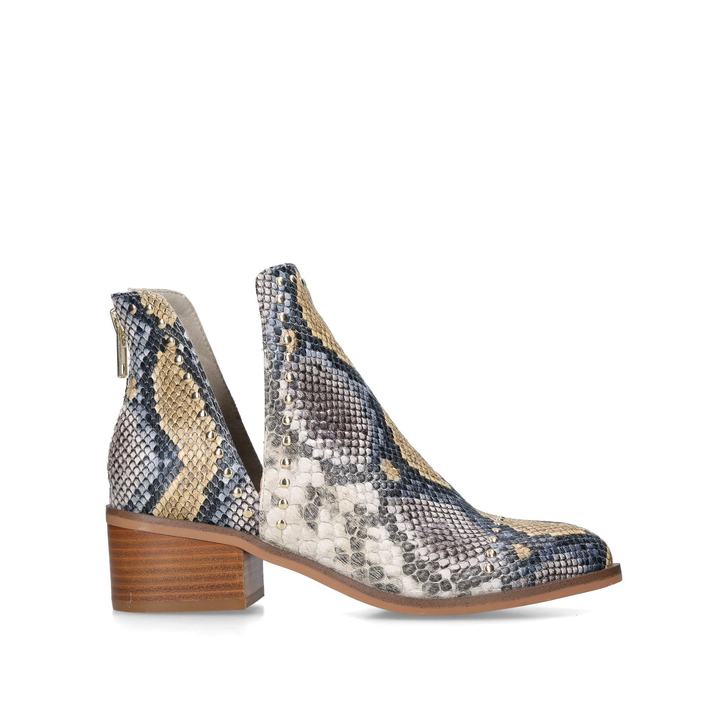 CONSPIRE Snake Print Ankle Boots by 