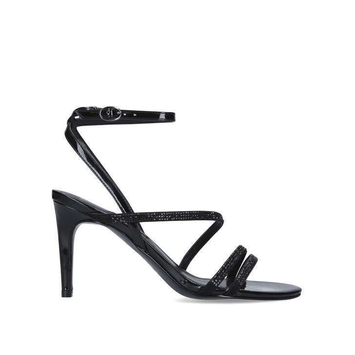 black studded strappy heels