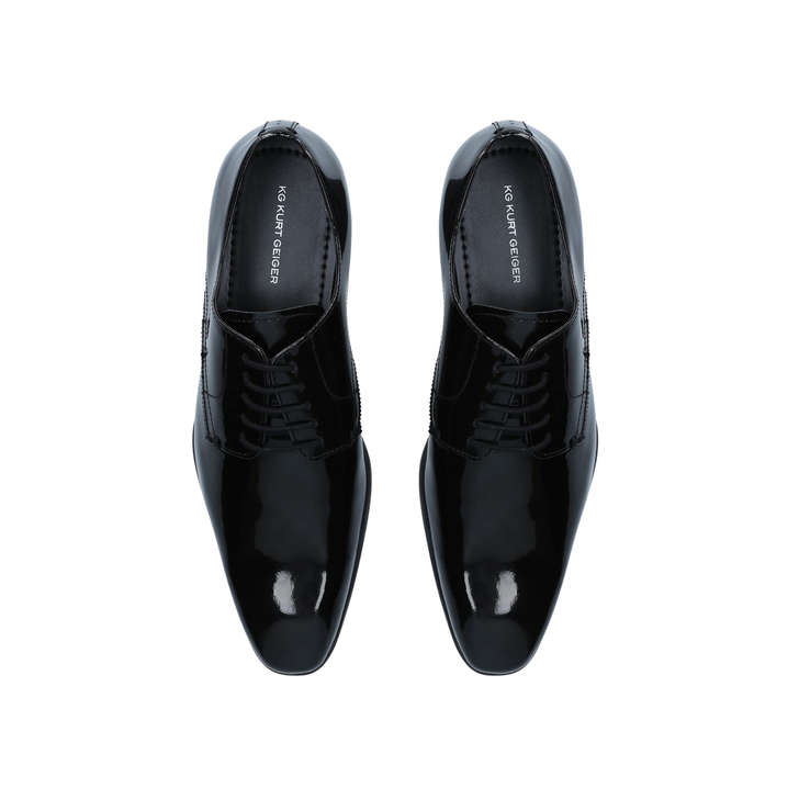 Shadow Black Patent Derby Shoes By KG 